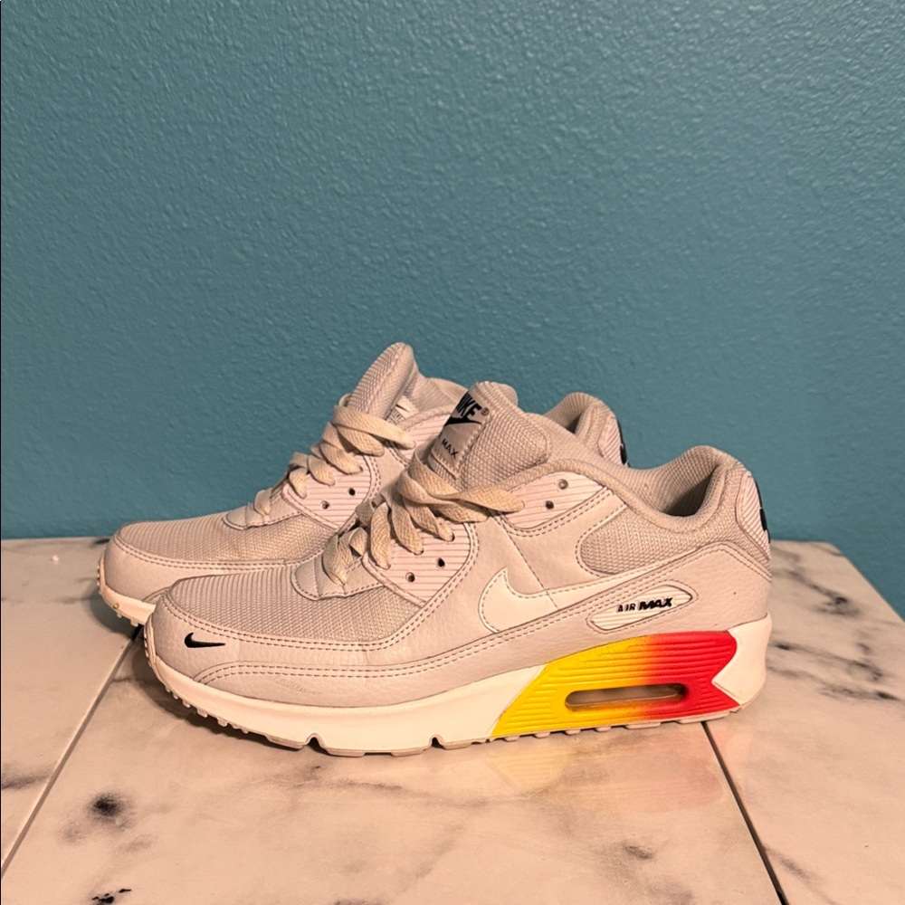 Nike Air Max with Red and Yellow Gradient